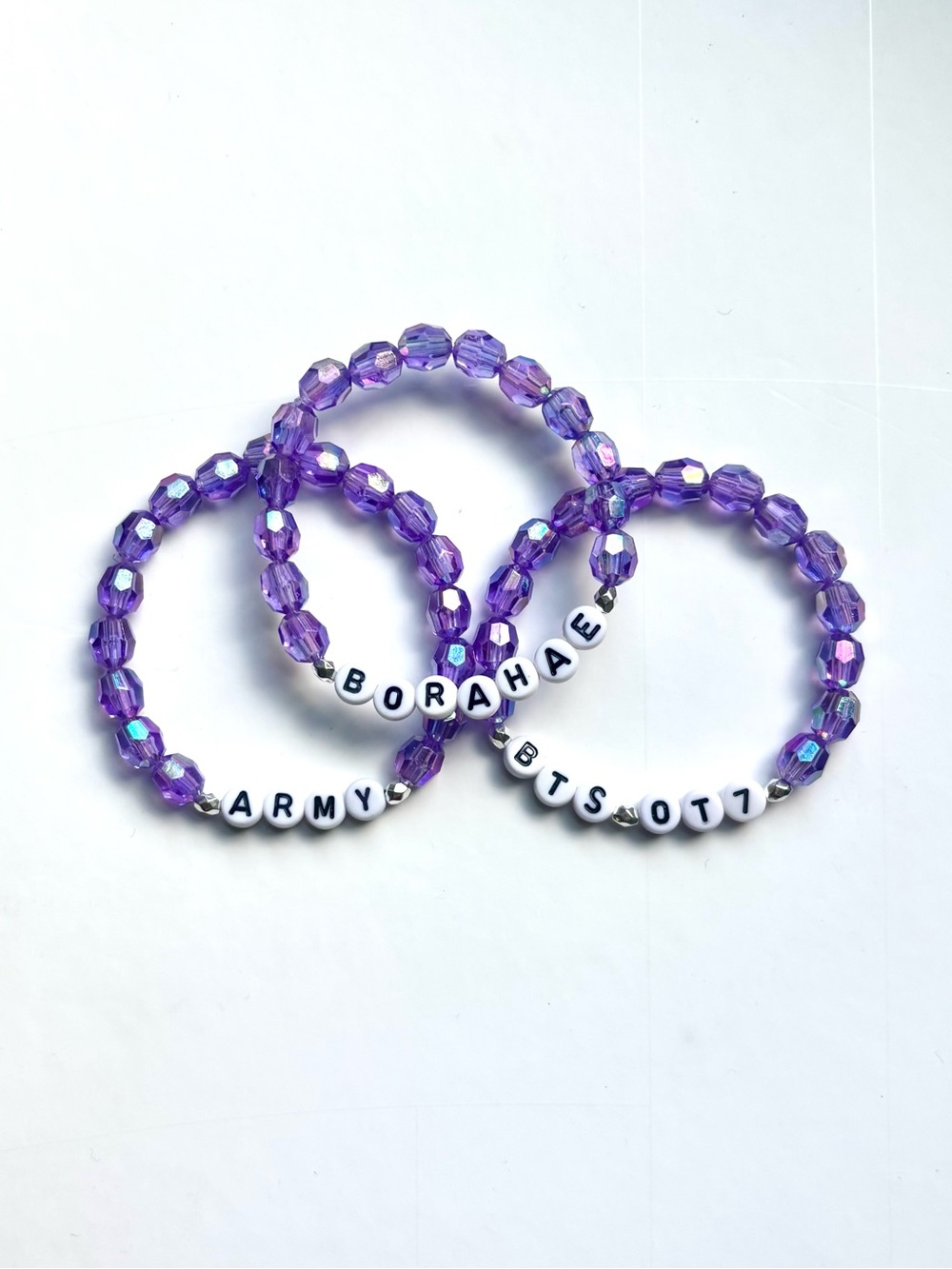 (3pcs) BTS ARMY OT7 PURPLE BRACELET BUNDLE